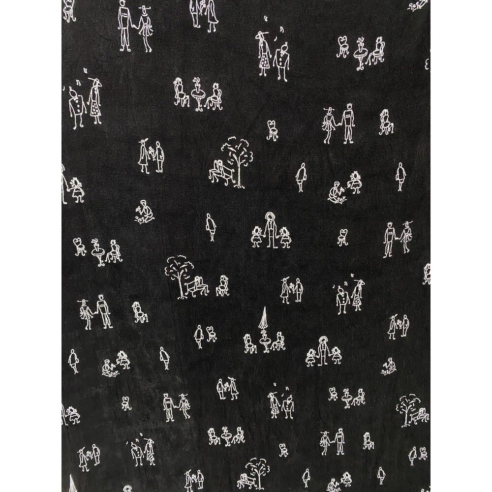 Carole Little Dress 16 Black Maxi Artsy Vacation Y2K Travel Cruise Resort USA - Picture 6 of 10